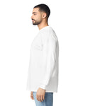Gildan G240 Ultra Cotton Long Sleeve T-Shirt - White - model side