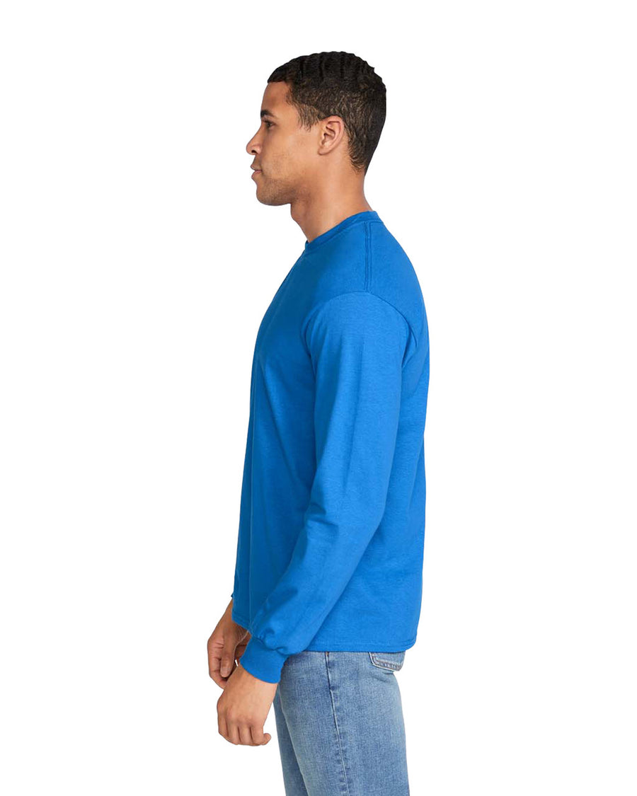 Gildan G240 Ultra Cotton Long Sleeve T-Shirt - Royal - model side