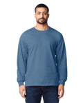 Gildan G240 Ultra Cotton Long Sleeve T-Shirt - Indigo Blue - model front