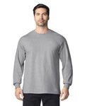 Gildan G240 Ultra Cotton Long Sleeve T-Shirt - Sport Grey - model front