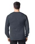 Gildan G240 Ultra Cotton Long Sleeve T-Shirt - Dark Heather - model back