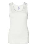 BELLA + CANVAS 1080 Women's Baby Rib Tank - White - front