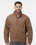 Dri Duck 5028 Maverick Boulder Cloth Jacket with Blanket Lining - Field Khaki - model front