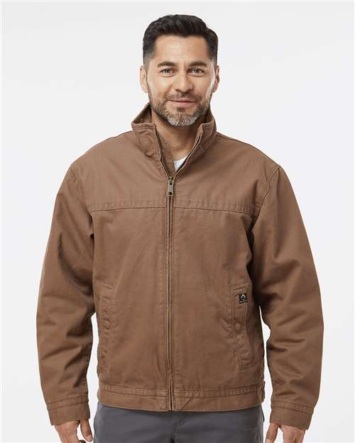 Dri Duck 5028 Maverick Boulder Cloth Jacket with Blanket Lining - Field Khaki - model front