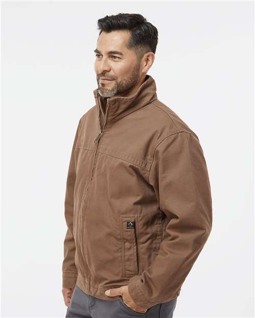 Dri Duck 5028 Maverick Boulder Cloth Jacket with Blanket Lining - Field Khaki - model side