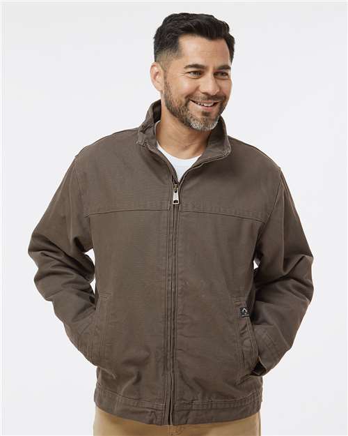 Dri Duck 5028 Maverick Boulder Cloth Jacket with Blanket Lining - Tobacco - model front