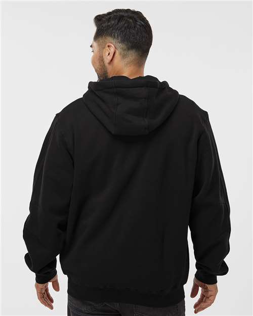 DRI DUCK 7033 Men's Crossfire Heavyweight Power Fleece Hooded Jacket with Thermal Lining - Black - model back
