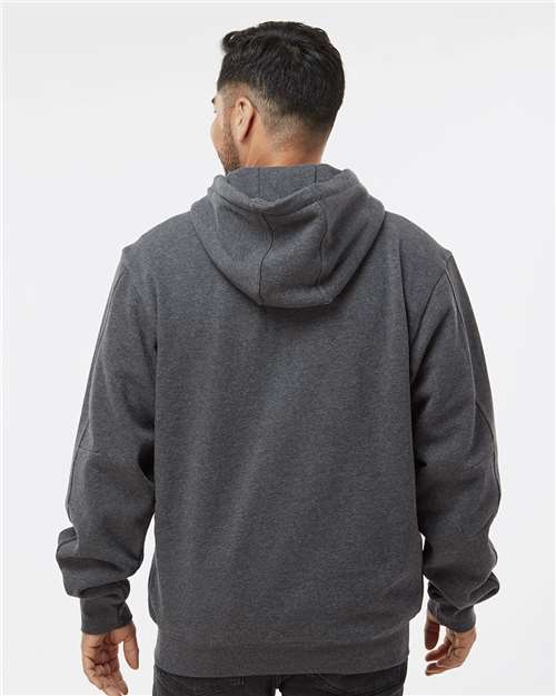 DRI DUCK 7033 Men's Crossfire Heavyweight Power Fleece Hooded Jacket with Thermal Lining - Dark Oxford - model back