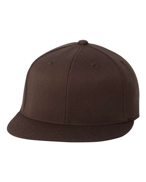 Flexfit 6210FF 210 Flat Bill Cap - Brown - front