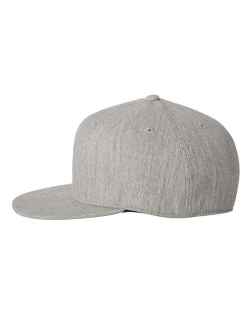 Flexfit 6210FF 210 Flat Bill Cap - Heather Grey - side