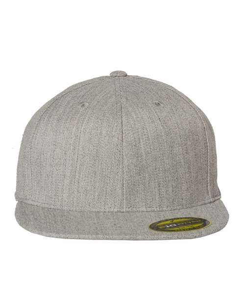 Flexfit 6210FF 210 Flat Bill Cap - Heather Grey - front