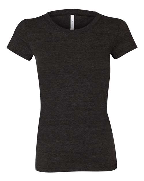 BELLA + CANVAS 8413 Women's Triblend Tee - Charcoal Black Triblend - front