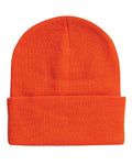 Sportsman SP12 12" Solid Cuffed Beanie - Blaze Orange - front
