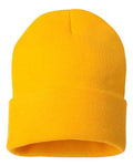 Sportsman SP12 12" Solid Cuffed Beanie - Gold - front