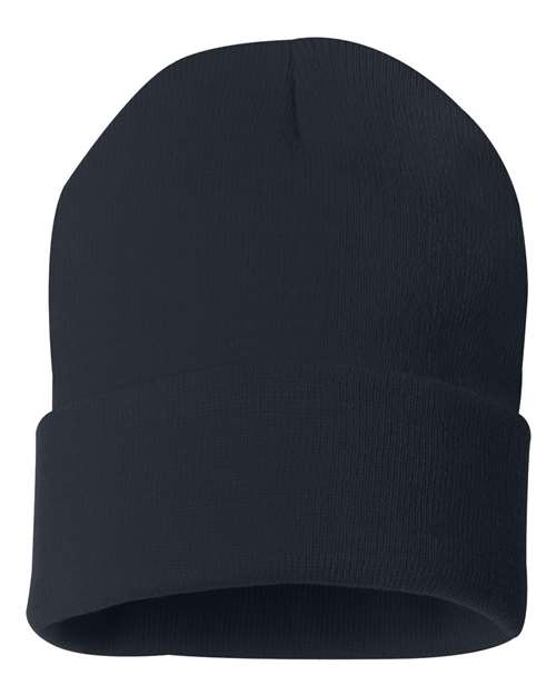 Sportsman SP12 12" Solid Cuffed Beanie - Navy - back