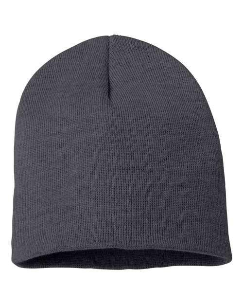 Sportsman SP08 8" Beanie - Heather Charcoal - front
