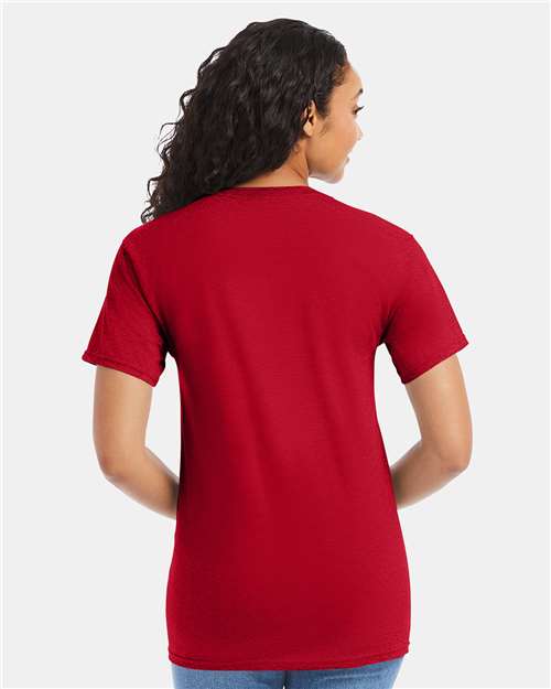 Hanes 5280 Essential-T T-Shirt - Deep Red - model back