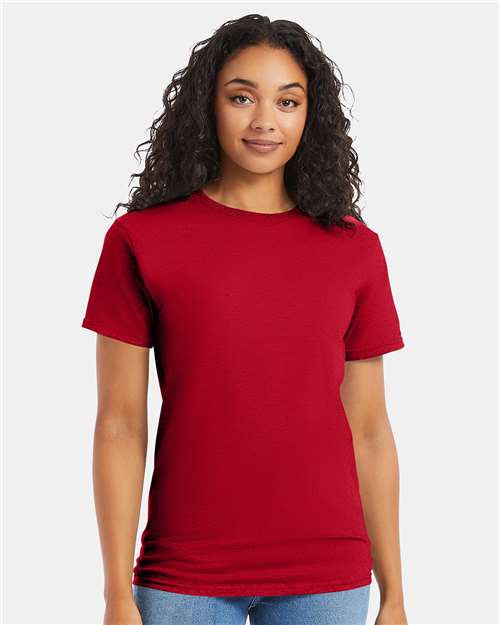 Hanes 5280 Essential-T T-Shirt - Deep Red - model front