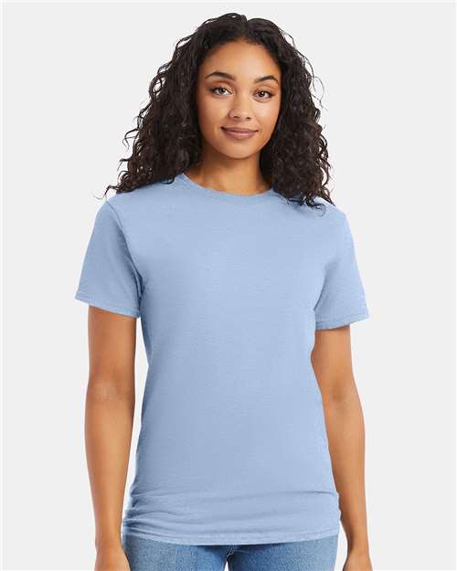 Hanes 5280 Essential-T T-Shirt - Light Blue - model front