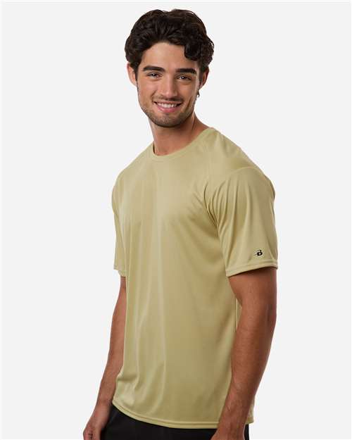 Badger 4120 Men's B-Core Sport Shoulders T-Shirt - Vegas Gold - model side
