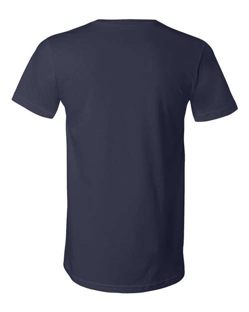 Bella + Canvas 3005 Jersey V-Neck Tee - Navy - back