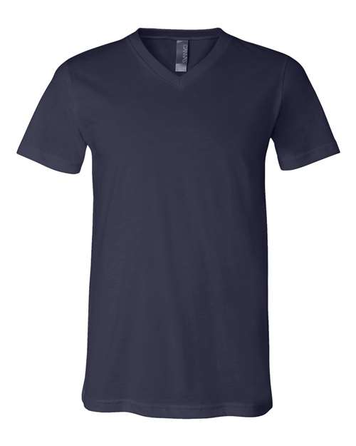Bella + Canvas 3005 Jersey V-Neck Tee - Navy - front