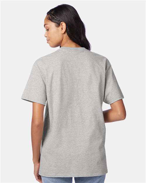 Hanes 5250 Authentic T-Shirt - Ash - model back