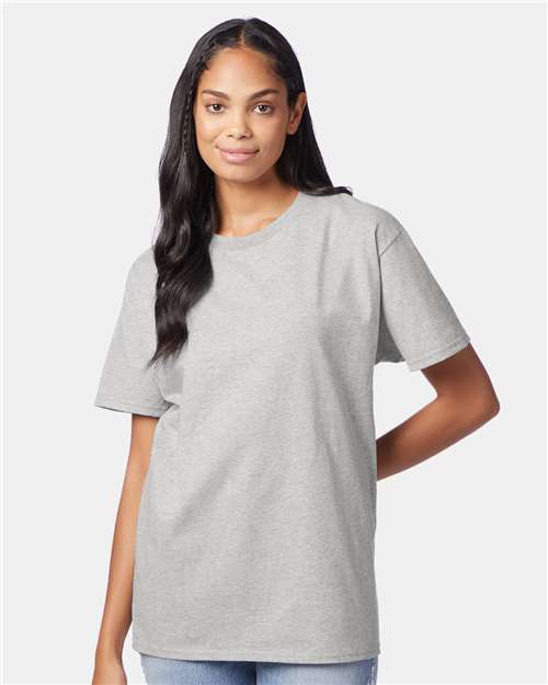 Hanes 5250 Authentic T-Shirt - Ash - model front