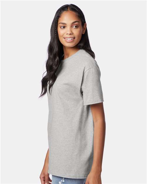 Hanes 5250 Authentic T-Shirt - Ash - model side