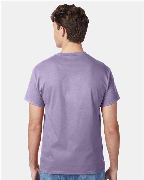 Hanes 5250 Authentic T-Shirt - Lavender - model back