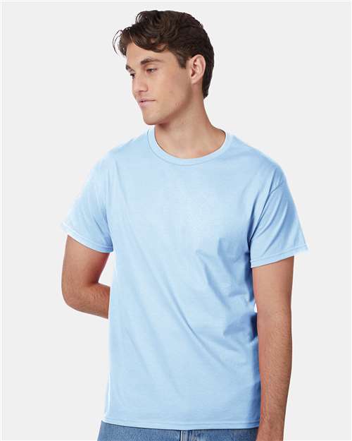 Hanes 5250 Authentic T-Shirt - Light Blue - model front