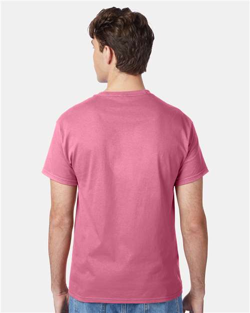 Hanes 5250 Authentic T-Shirt - Pink - model back