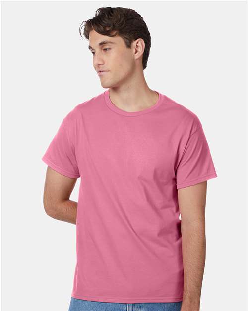 Hanes 5250 Authentic T-Shirt - Pink - model front