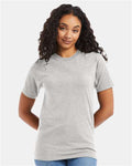 Hanes 5180 Unisex Beefy-T T-Shirt - Ash - model front