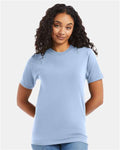 Hanes 5180 Unisex Beefy-T T-Shirt - Light Blue - model front