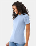 Hanes 5180 Unisex Beefy-T T-Shirt - Light Blue - model side