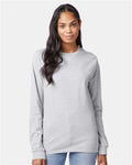 Hanes 5586 Authentic Long Sleeve T-Shirt - Ash - model front