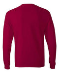 Hanes 5586 Authentic Long Sleeve T-Shirt - Deep Red - back