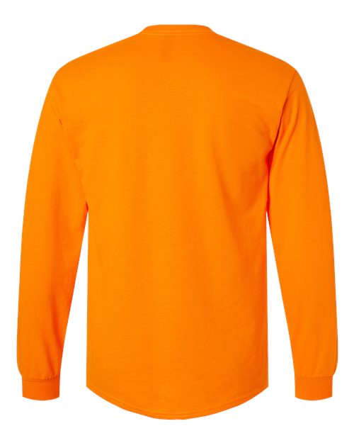 Gildan 2400 Ultra Cotton Long Sleeve T-Shirt - Safety Orange - back