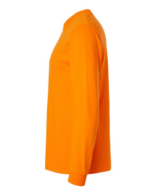 Gildan 2400 Ultra Cotton Long Sleeve T-Shirt - Safety Orange - side