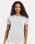 Hanes 5170 Unisex EcoSmart T-Shirt - Ash - model front