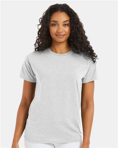 Hanes 5170 Unisex EcoSmart T-Shirt - Ash - model front