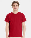 Hanes 5170 Unisex EcoSmart T-Shirt - Deep Red - model front