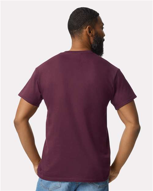 Gildan 2300 Unisex Ultra Cotton Pocket T-Shirt - Maroon - model back