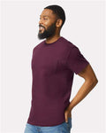 Gildan 2300 Unisex Ultra Cotton Pocket T-Shirt - Maroon - model side