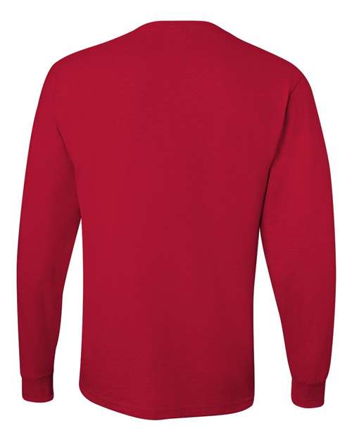 Jerzees 29LSR Unisex Dri-Power Long Sleeve 50/50 T-Shirt - True Red - back