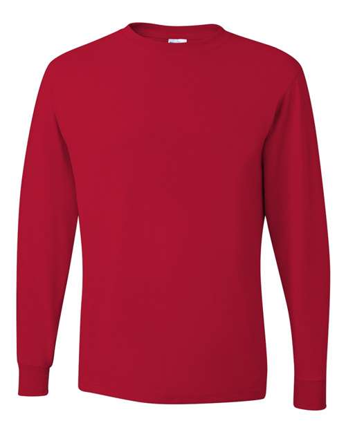 Jerzees 29LSR Unisex Dri-Power Long Sleeve 50/50 T-Shirt - True Red - front