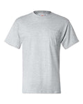 Hanes 5190 Men's Beefy-T Pocket T-Shirt - Ash - front