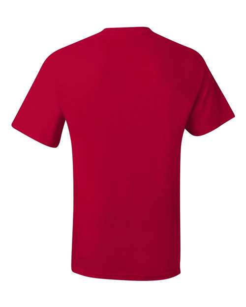 Hanes 5190 Men's Beefy-T Pocket T-Shirt - Deep Red - back