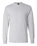 Hanes 5186 Beefy-T Long Sleeve T-Shirt - Ash - front